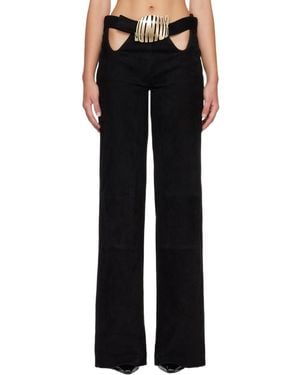 Jean Paul Gaultier Cut-Out Casual Pants - Black