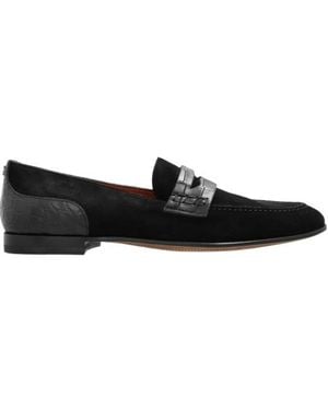 Dolce & Gabbana Dg Plaque Panelled Loafers - Black