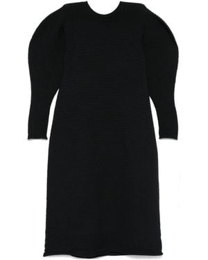 Pleats Please Issey Miyake Powan Midi Dress - Black