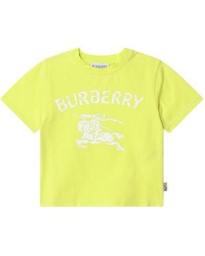 Burberry Ekd Stretch Cotton T-Shirt - Yellow