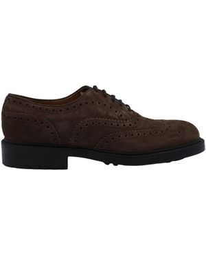 Doucal's Brogue Derby Shoes - Brown