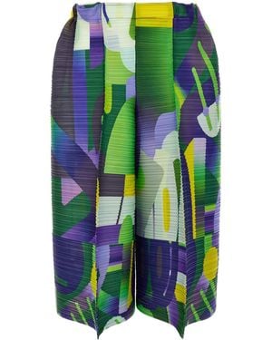 Pleats Please Issey Miyake Pleats Please Issey Miyake Playground Shorts - Green