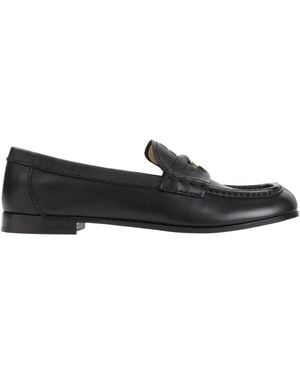 Miu Miu Leather Loafers - Black