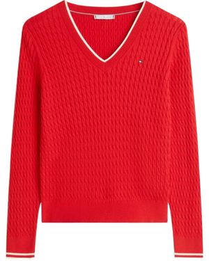 Tommy Hilfiger Long-Sleeved Knitwear - Red