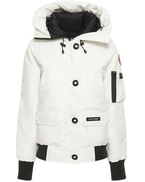 Canada Goose Chilliwack Hooded Shell Bomber Jacket - White