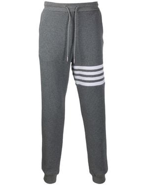 Thom Browne 4-Bar Drawstring Jogger Pants - Gray