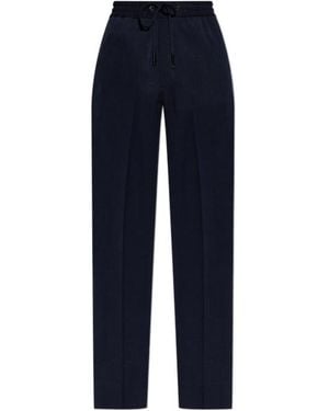 Iceberg Plaid Patterned Pleated Trousers - Blue