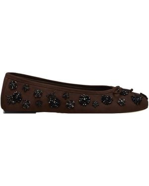 Stuart Weitzman Prima Bow Ballet - Brown