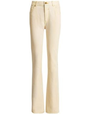 Balmain High-Waisted Faded Denim Jeans - Natural