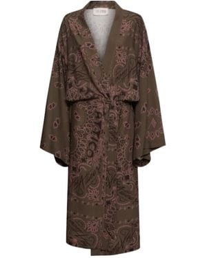 The Attico Muslin Caftan Dress - Brown