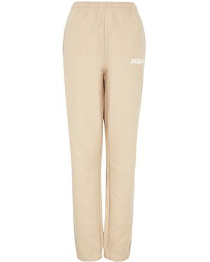 Jacquemus Le Jogging Logo Cotton Sweatpants - Natural