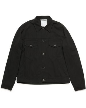 Acne Studios Classic-Collar Shirt Jacket - Black