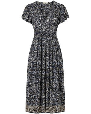 Ulla Johnson Printed Cotton-Blend Midi Dress - Black