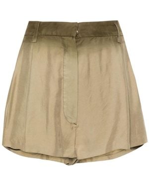 Prada Triangle Logo Shaded Effect Shorts - Natural