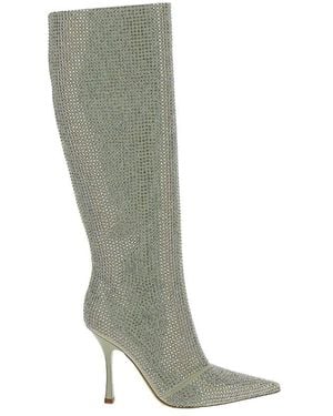 Liu Jo Leonie Hanne X Embellished Pointed Toe Boots - Green