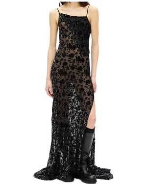 Ann Demeulemeester Aaricia Floral-Devoré Maxi Dress - Black