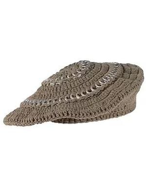 Ganni Knitted Beret - Brown