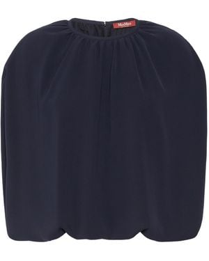 Max Mara Gathered Blouse - Blue