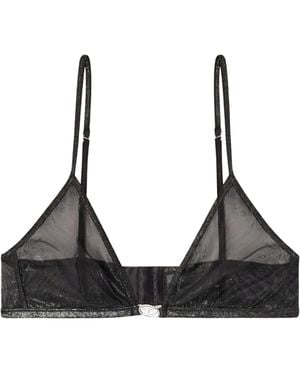 DIESEL Glitter-Effect Triangle Bra - Black
