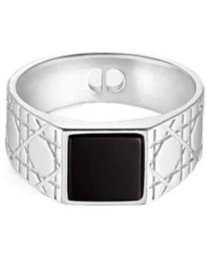 Dior Cannage Signet Ring - White