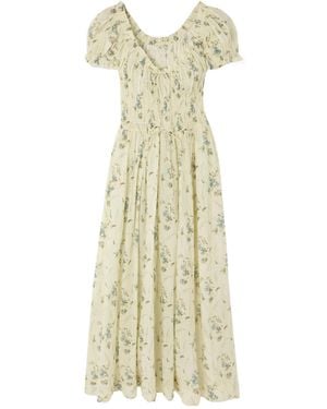 Doen Cotton-Voile Midi Dress - Metallic