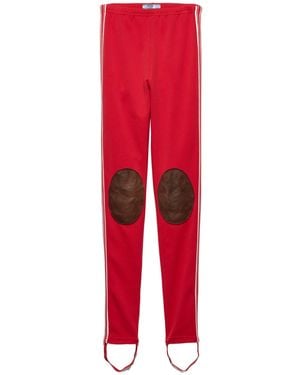 Prada Fleece Leggings - Red
