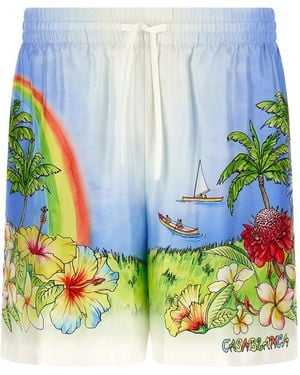 CASABLANCA Aloha Swim Shorts - Blue