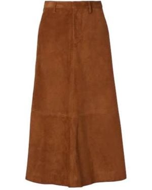 Citizens of Humanity Cassia Suede Midi Skirt - Brown