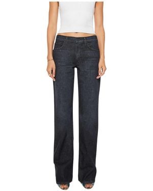Mother High-Rise Wide-Leg Jeans - Black