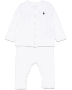 Polo Ralph Lauren Cable-Knit Pants Set - White