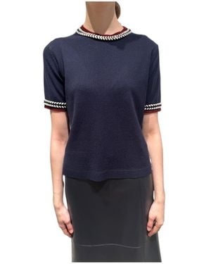 Max Mara Short-Sleeved Knitwear - Blue