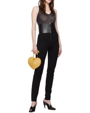 Alaïa Alaïa Dart Detailed Twill-Weave Leggings - Black