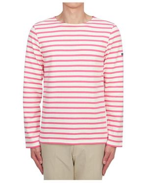 Saint James Striped Graphic T-Shirt - Pink