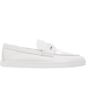 Christian Louboutin Lapel Detail Loafers - White