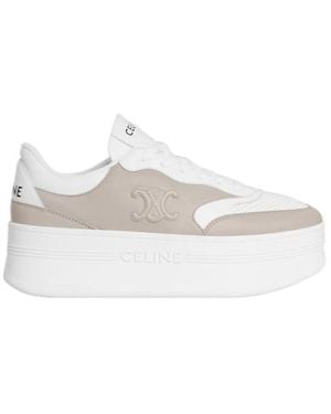 Celine Block Trainer With Triomphe - White