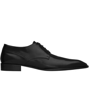 Saint Laurent Patent Leather Derby Shoes - Black