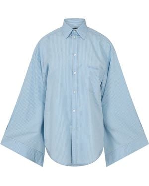 Balenciaga Bal Knotted Blouse Ld52 - Blue