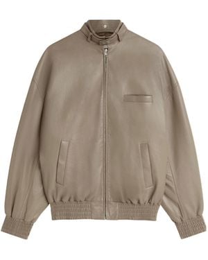 Phoebe Philo Zipper Leather Jacket - Brown