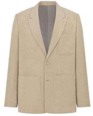 Dior Homme Classic Single-Breasted Blazer - Natural