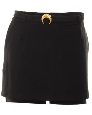 Marine Serre Tailored Moon Belted Mini Skort - Black