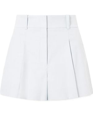 Veronica Beard Craig Pleated Shorts - White