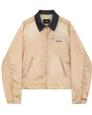 we11done Lapel Long Sleeve Casual Jacket - Natural