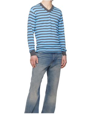 Junya Watanabe Striped Jumper - Blue
