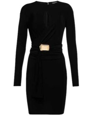 Tom Ford Belted Keyhole Jersey Minidress - Black