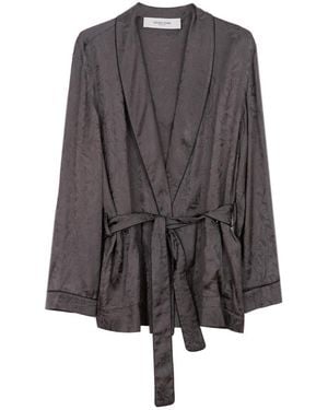 Golden Goose Belted Shawl Pijama Jacket - Grey