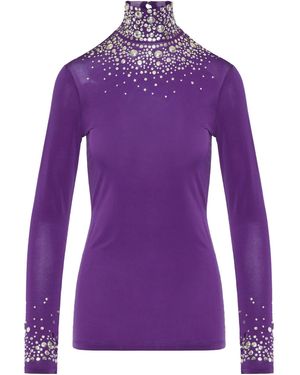 Rabanne Turtleneck T-Shirt - Purple