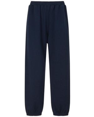 Marni Deep Cotton Joggers With Frame Logo - Blue
