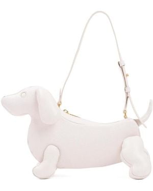 Thom Browne Hector Zipped Shoulder Bag - White