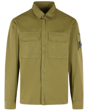 C.P. Company Lens Button-Up Overshirt - Green