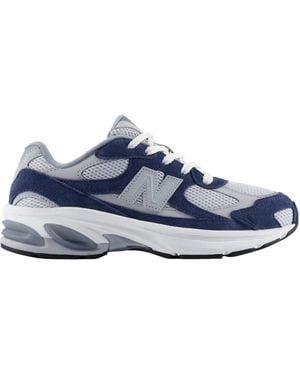 New Balance Retro Panel Mesh Running Shoes - Blue